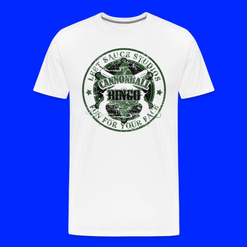 Vintage Cannonball Bingo Badge Dark Green - Men's Premium T-Shirt