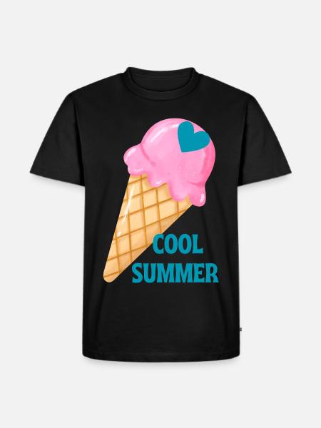 Ice Cream Heart Summer Vibe - Men's Premium T-Shirt - black
