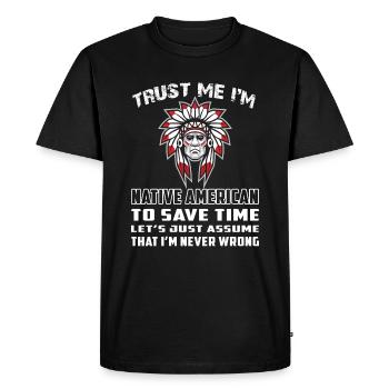 Native American - Men's Premium T-Shirt - black - Front - Nico (187cm)