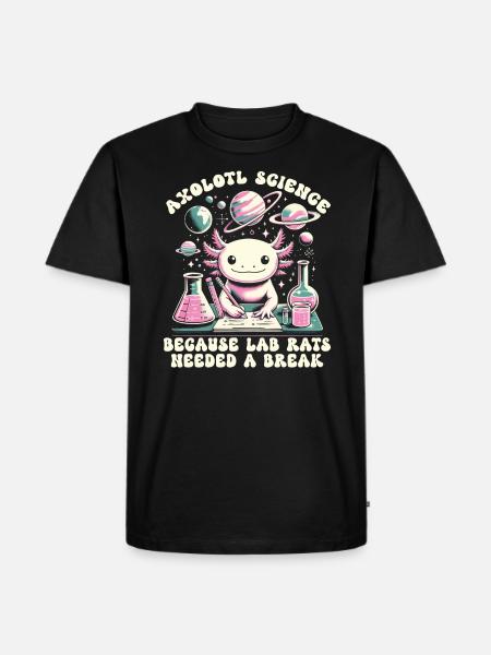 Axolotl Science Teacher Mexican Salamander - Men's Premium T-Shirt - black