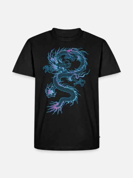chinese dragon - Men's Premium T-Shirt - black