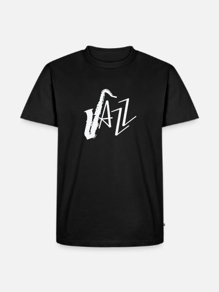 Jazz Saxophone Improvised - Men's Premium T-Shirt - black