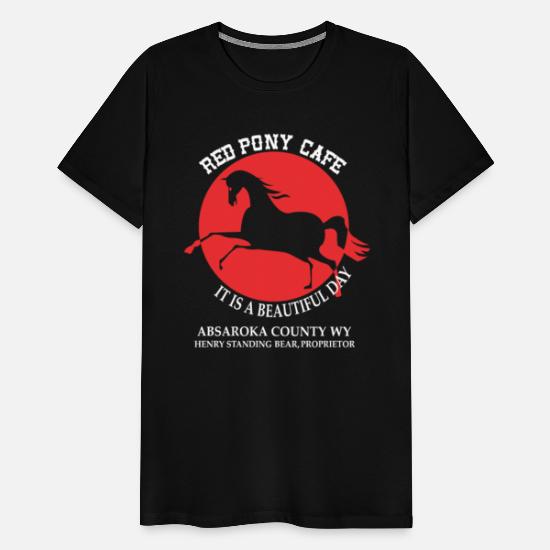 Red pony cafe - It is a beautiful day' Men's Premium T-Shirt