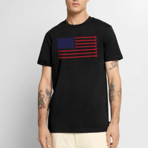 Mechanics American Flag - Men's Premium T-Shirt