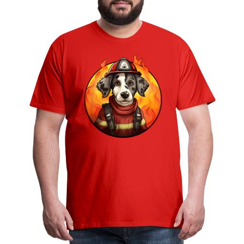 Dog Firefighter - Men's Premium T-Shirt