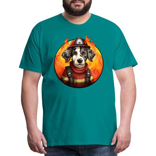 Dog Firefighter - Men's Premium T-Shirt