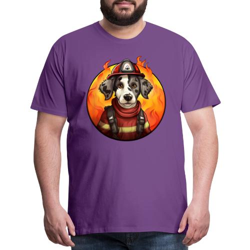 Dog Firefighter - Men's Premium T-Shirt