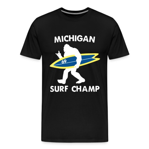 surfing Bigfoot Sasquatch - Men's Premium T-Shirt
