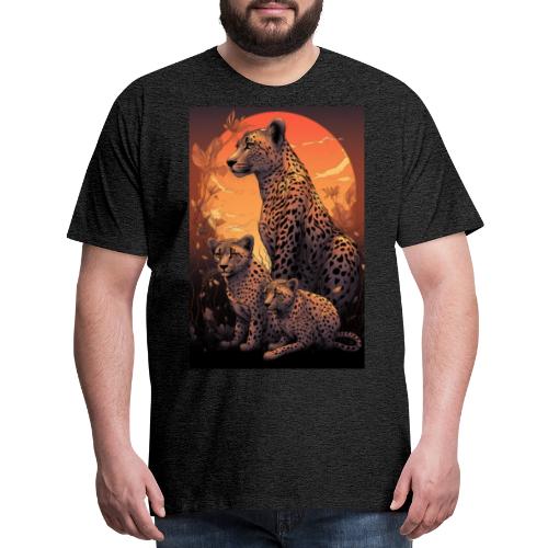 Cheetah Family #4 - Men's Premium T-Shirt