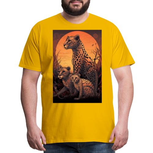 Cheetah Family #7 - Men's Premium T-Shirt