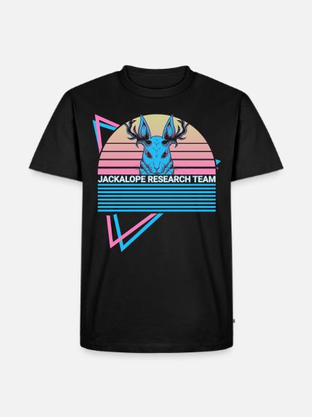 Jackalope Retro Cryptid - Men's Premium T-Shirt - black