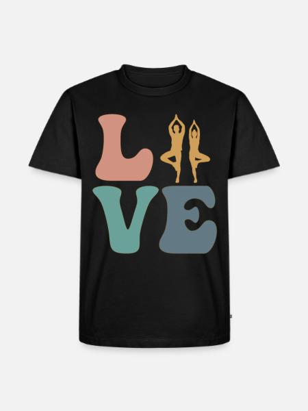 LOVE Yoga Yogi - Men's Premium T-Shirt - black