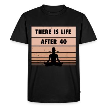 There is life after 40 - Men's Premium T-Shirt - black - Front - Nico (187cm)