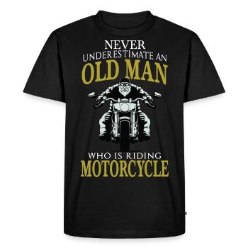 Motorcycle - Old man who is riding motorcycle tee - Men's Premium T-Shirt - black - Front - Nico (187cm)