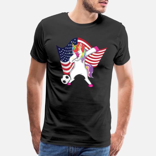 Funny Unicorn US Flag Soccer USA Patriotic' Men's Premium T-Shirt |  Spreadshirt