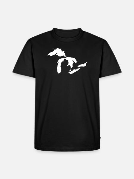 Great lakes white - Men's Premium T-Shirt - black