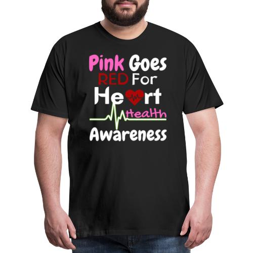 AKA Pink Goes Red For Heart Health Awareness - Men's Premium T-Shirt