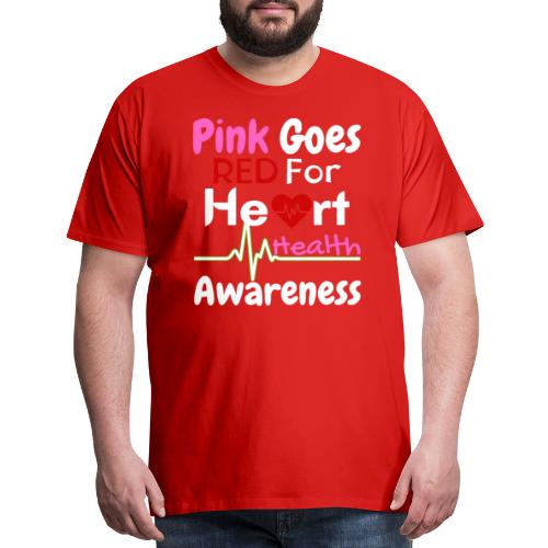 AKA Pink Goes Red For Heart Health Awareness - Men's Premium T-Shirt