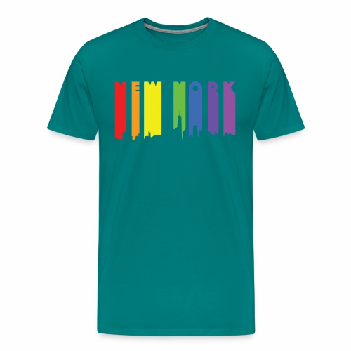 New York design Rainbow - Men's Premium T-Shirt