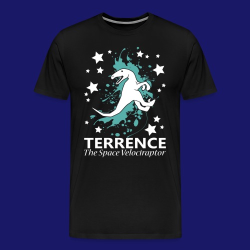 Terrence the Space Velociraptor - Men's Premium T-Shirt