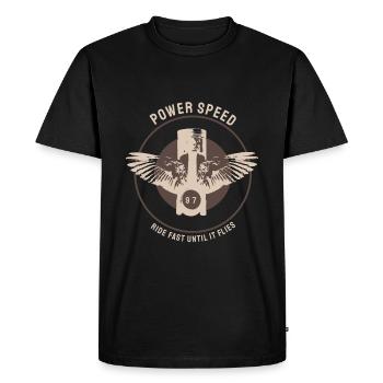 Power Speed - Men's Premium T-Shirt - black - Front - Nico (187cm)