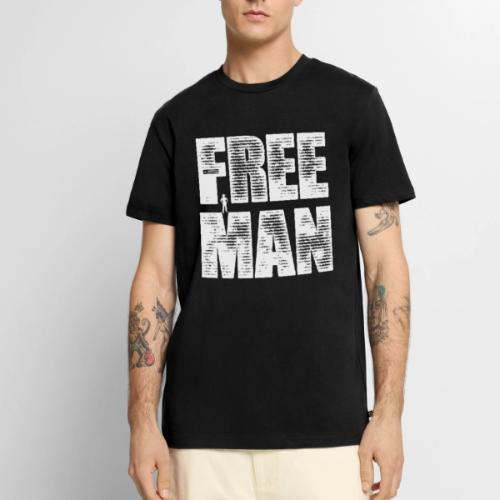 FREE MAN - White Graphic - Men's Premium T-Shirt