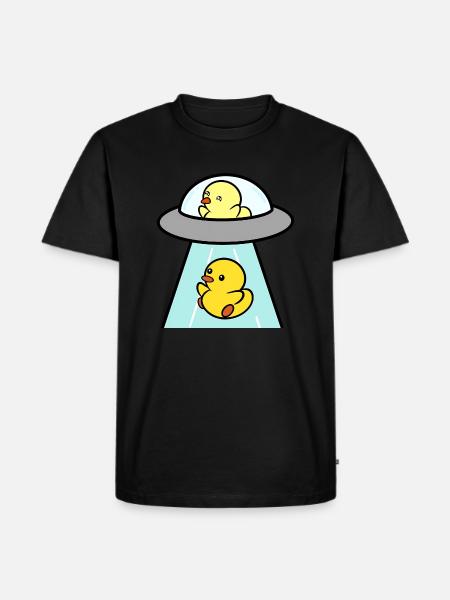 UFO - Duckie and Duck - Men's Premium T-Shirt - black