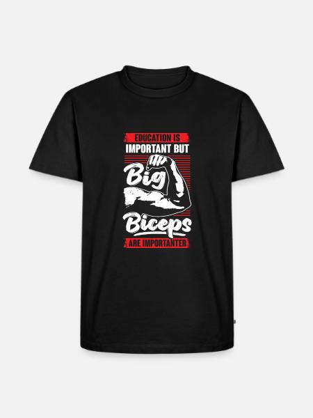 Funny Bodybuilding Biceps Fitness Bodybuilder Gift - Men's Premium T-Shirt - black