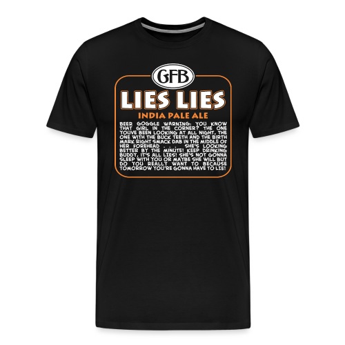 LIES, Lies IPA Shirt - Men's Premium T-Shirt