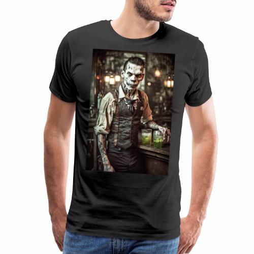 Zombie Bartender 03: Zombies In Everyday Life - Men's Premium T-Shirt