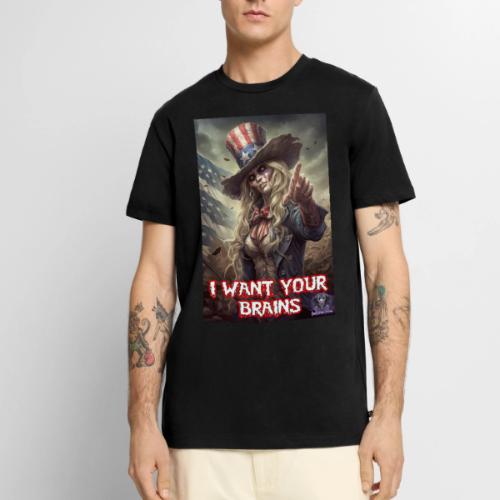 Zombie Aunt Samantha Wants You #13T Patriot Undead - Men's Premium T-Shirt