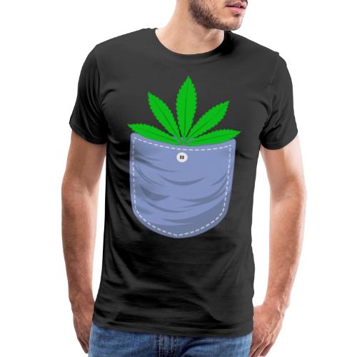 Jesting 420 Pocket Of Herb Weed Marijuana Design - Men's Premium T-Shirt