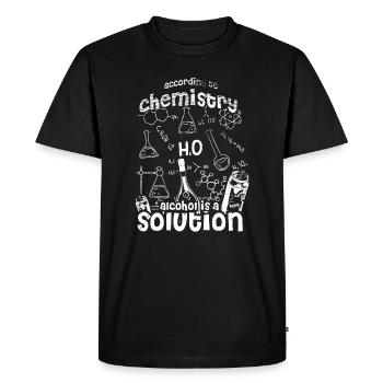 Science According To Chemistry Alcohol Is A Solution - Men's Premium T-Shirt - black - Front - Nico (187cm)