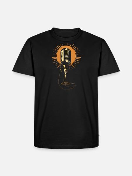 Microphone Retro Mic - Men's Premium T-Shirt - black