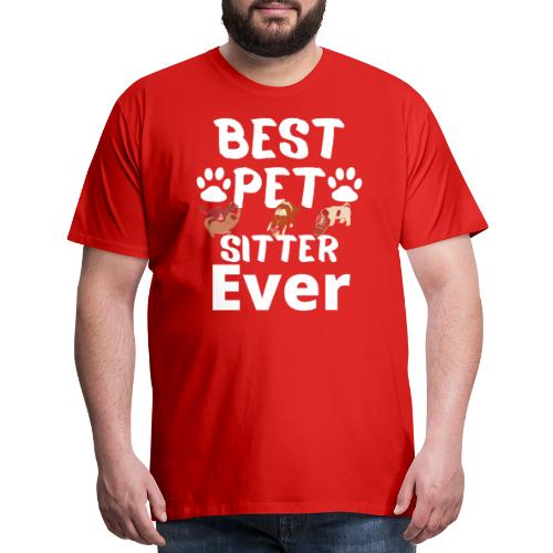Best Pet Sitter Ever Funny Dog Owners For Doggie L - Men's Premium T-Shirt
