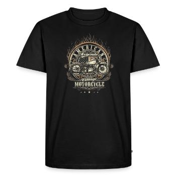 AMERICAN LEGEND VINTAGE MOTORCYCLE - Men's Premium T-Shirt - black - Front - Nico (187cm)