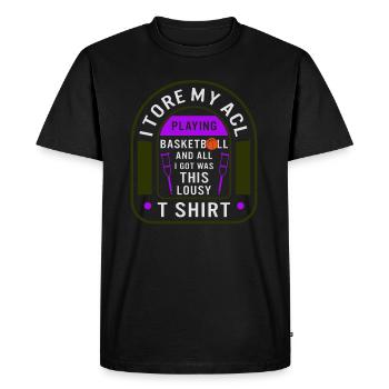 I Tore My ACL Playing Basketball Shirt, Surgery - Men's Premium T-Shirt - black - Front - Nico (187cm)