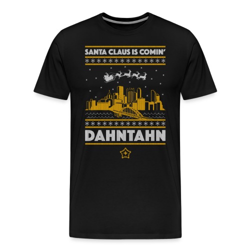 Santa Claus is Comin' Dahntahn - Men's Premium T-Shirt