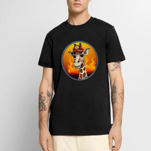 Giraffe Firefighter - Men's Premium T-Shirt