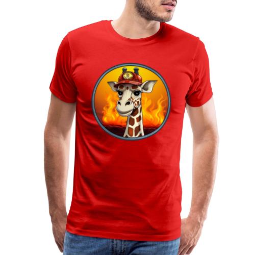 Giraffe Firefighter - Men's Premium T-Shirt