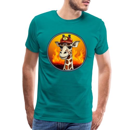Giraffe Firefighter - Men's Premium T-Shirt