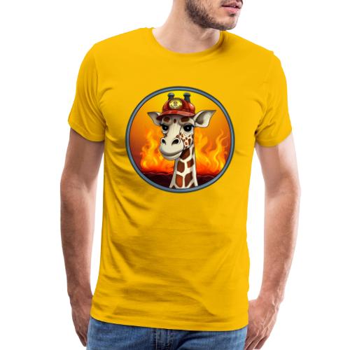 Giraffe Firefighter - Men's Premium T-Shirt
