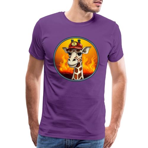 Giraffe Firefighter - Men's Premium T-Shirt