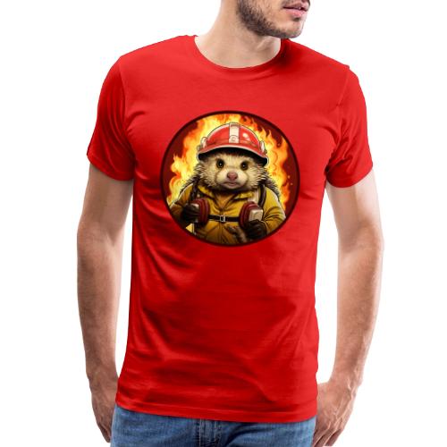 Hedgehog Firefighter - Men's Premium T-Shirt