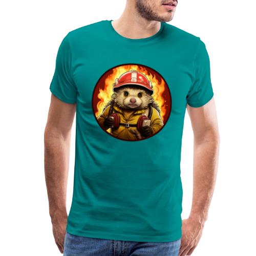 Hedgehog Firefighter - Men's Premium T-Shirt