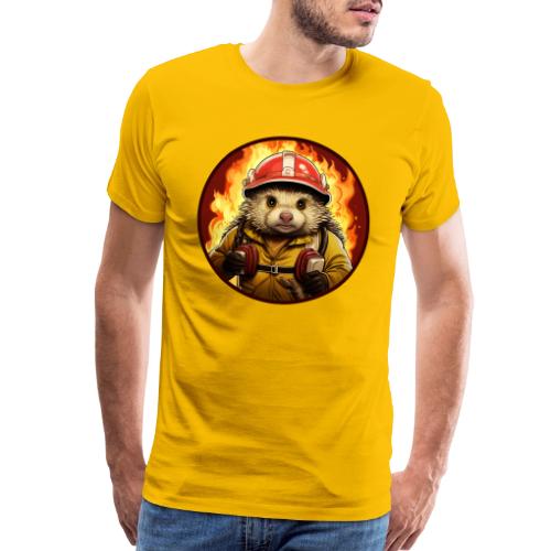 Hedgehog Firefighter - Men's Premium T-Shirt