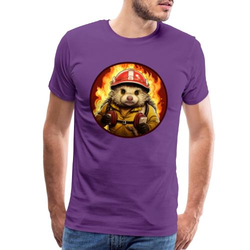 Hedgehog Firefighter - Men's Premium T-Shirt