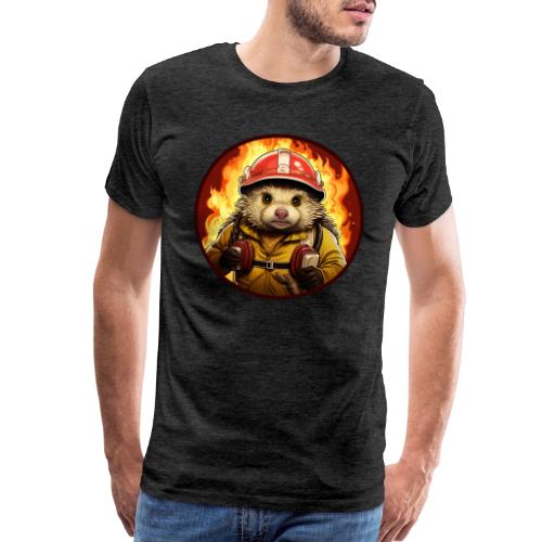 Hedgehog Firefighter - Men's Premium T-Shirt