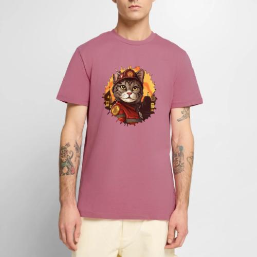 Firefighter cat - Men's Premium T-Shirt