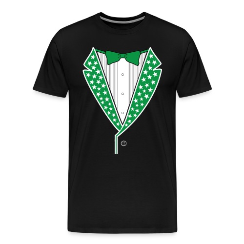 Star Tuxedo in Green PNG - Men's Premium T-Shirt